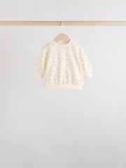 Sage Green/ Rust/ Cream Ditsy Baby Sweatshirt & Joggers 6 Piece Set (0mths-2yrs) - Image 7 of 15