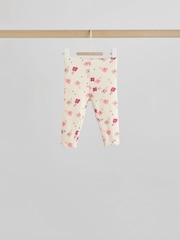 Pink/Cream Flower Baby Long Sleeve Top and Leggings Set 8 Piece (0mths-2yrs) - Image 10 of 18