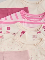 Pink/Cream Flower Baby Long Sleeve Top and Leggings Set 8 Piece (0mths-2yrs) - Image 14 of 18