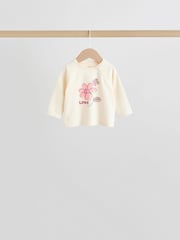 Pink/Cream Flower Baby Long Sleeve Top and Leggings Set 8 Piece (0mths-2yrs) - Image 3 of 18