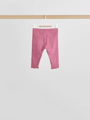 Pink/Cream Flower Baby Long Sleeve Top and Leggings Set 8 Piece (0mths-2yrs) - Image 6 of 18