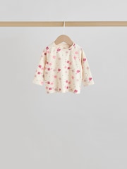 Pink/Cream Flower Baby Long Sleeve Top and Leggings Set 8 Piece (0mths-2yrs) - Image 9 of 18