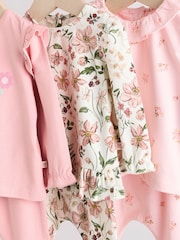 Pink/ Cream/ Bunny Character Baby Long Sleeve Top And Leggings 6 Piece Set (0mths-3yrs) - Image 11 of 17