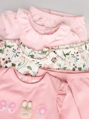 Pink/ Cream/ Bunny Character Baby Long Sleeve Top And Leggings 6 Piece Set (0mths-3yrs) - Image 12 of 17