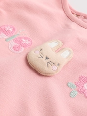 Pink/ Cream/ Bunny Character Baby Long Sleeve Top And Leggings 6 Piece Set (0mths-3yrs) - Image 15 of 17