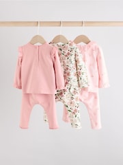 Pink/ Cream/ Bunny Character Baby Long Sleeve Top And Leggings 6 Piece Set (0mths-3yrs) - Image 2 of 17