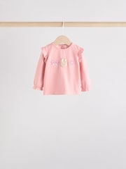 Pink/ Cream/ Bunny Character Baby Long Sleeve Top And Leggings 6 Piece Set (0mths-3yrs) - Image 3 of 17
