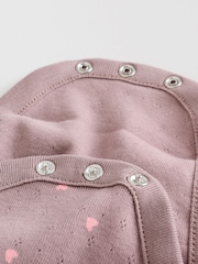Pink/ Cream/ Brown Ditsy - Baby Langarm-Bodys mit Rüschen im 4er-Pack (0 Monate bis 2 Jahre) - Bild 13 von 15