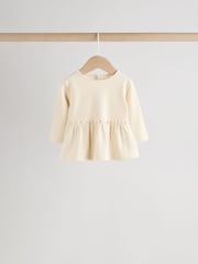 Pink Baby Long Sleeve Peplum Tops 4 Pack (0mths-2yrs) - Image 3 of 12