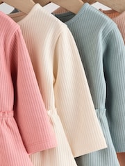 Pink Baby Long Sleeve Peplum Tops 4 Pack (0mths-2yrs) - Image 8 of 12