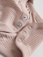 Purple/Yellow/Cream Ditsy Baby Long Sleeve Frill Bodysuits 4 Pack (0mths-2yrs) - Image 9 of 12