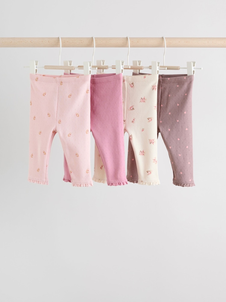 Pink/Brown/Heart - Otroške gamaše 4 paket (0mths-2yrs) - Slika 1 iz 12