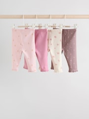 Pink/Brown/Heart - Otroške gamaše 4 paket (0mths-2yrs) - Slika 6 iz 12