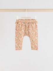 Sage Green/Coral/Ditsy Baby Leggings 4 Pack (0mths-2yrs) - Image 5 of 10