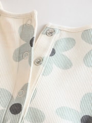 White/Blue Flower Baby Long Sleeve Frill Top And Leggings Set (0mths-2yrs) - Image 11 of 11