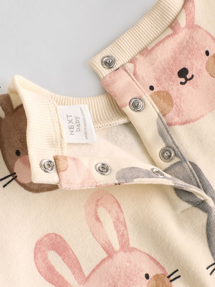 Cream/ Pink Bunny Rabbit Baby Sweater and Joggers 2 Piece Set (0mths-2yrs) - Image 10 of 10 Cream/ Pink Bunny Rabbit Baby Sweater and Joggers 2 Piece Set (0mths-2yrs) - Image 10 of 10