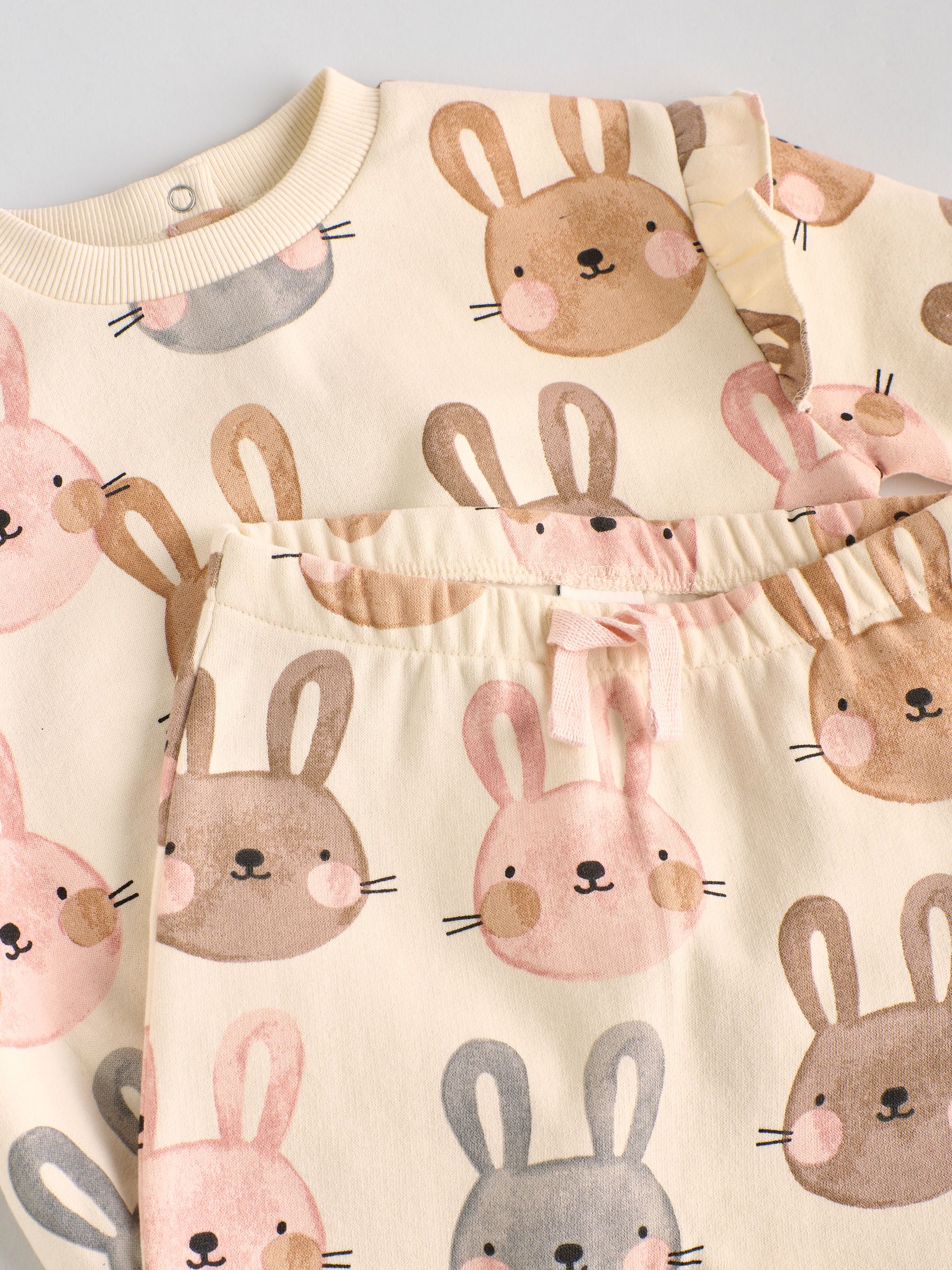 Baby Girl Sweat Shirt Rabbits In Oange Color (1-4 Years)