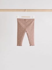 Chocolate Brown Heart Baby Frill Collar Sweater and Leggings 2 Piece Set (0mths-2yrs) - Image 10 of 16
