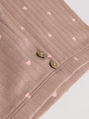 Chocolate Brown Heart Baby Frill Collar Sweater and Leggings 2 Piece Set (0mths-2yrs) - Image 15 of 16