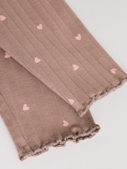 Chocolate Brown Heart Baby Frill Collar Sweater and Leggings 2 Piece Set (0mths-2yrs) - Image 16 of 16
