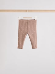 Chocolate Brown Heart Baby Frill Collar Sweater and Leggings 2 Piece Set (0mths-2yrs) - Image 7 of 16
