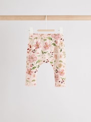White/Pink/Bunny/Floral Baby Long Sleeve Top and Leggings Set - Image 5 of 15