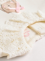 White/Pink/Bunny/Floral Baby Long Sleeve Top and Leggings Set - Image 9 of 15