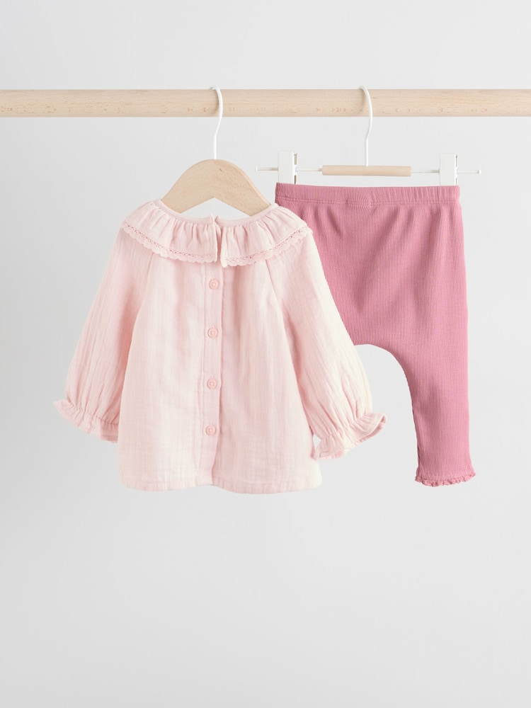 Rosérosa - Baby Long Sleeve Top and Leggings 2 Piece Set (0mths-2yrs) - Bild 2 von 16 Rosérosa - Baby Long Sleeve Top and Leggings 2 Piece Set (0mths-2yrs) - Bild 2 von 16