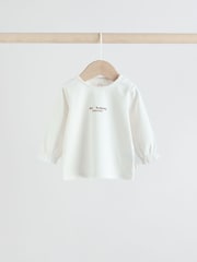 White/Brown Baby Long Sleeve Top and Trousers Set 2 Piece (0mths-2yrs) - Image 7 of 18
