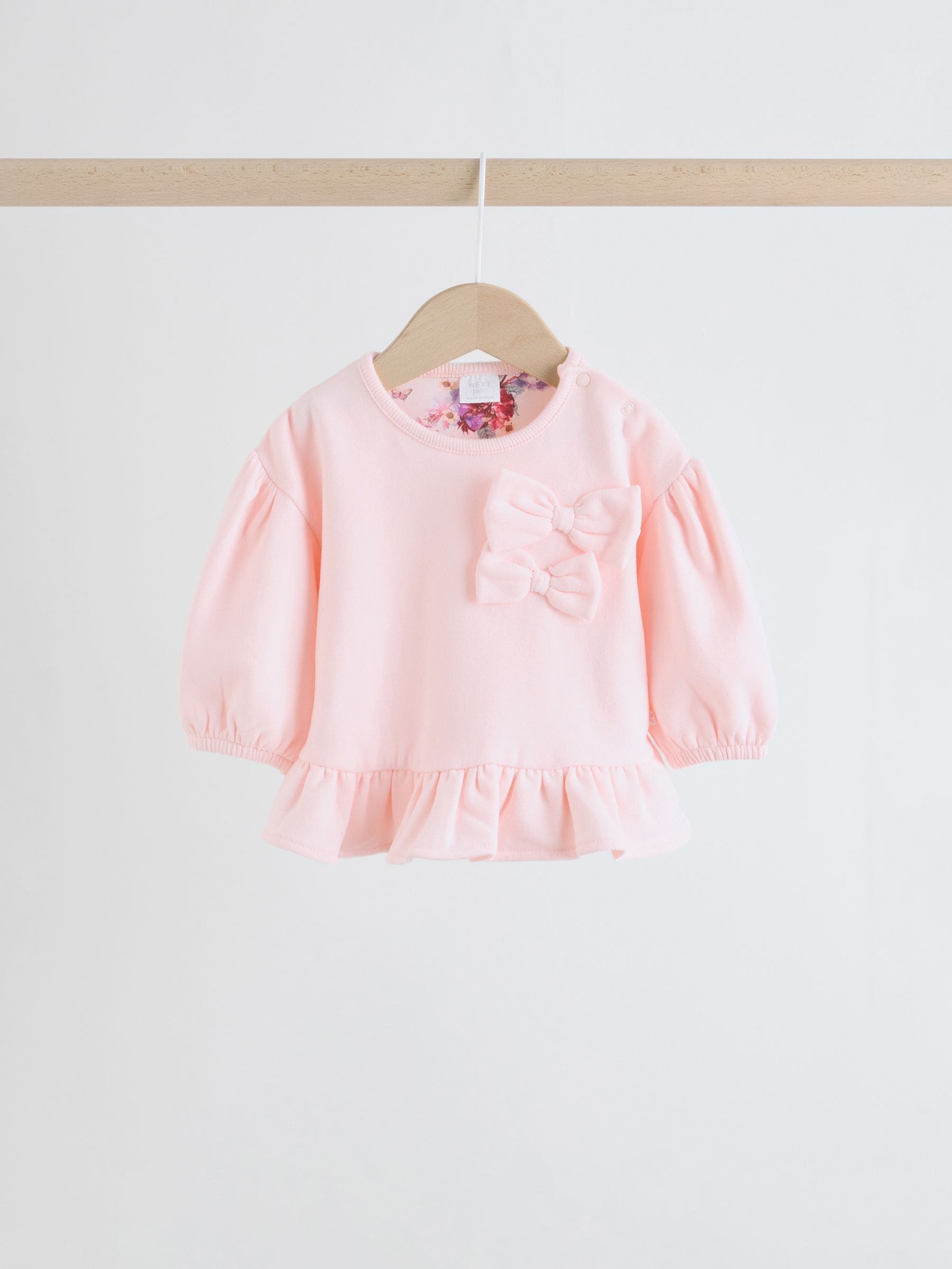 Pink&frasl;Cream Floral - Baby Bow Sweaters and Leggings Set 2 Piece (0mths-2yrs)  - Size 55cm