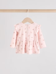 Pink Ditsy Baby Long Sleeve Frill Top And Leggings Set (0mths-2yrs) - Image 5 of 11
