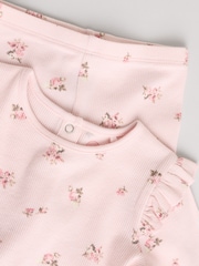 Pink Ditsy Baby Long Sleeve Frill Top And Leggings Set (0mths-2yrs) - Image 8 of 11