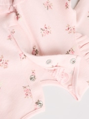 Pink Ditsy Baby Long Sleeve Frill Top And Leggings Set (0mths-2yrs) - Image 9 of 11