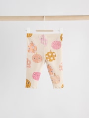 Cream/Pink Halloween Pumpkin Baby Top and Leggings 2 Piece Set (0mths-2yrs) - Image 11 of 15