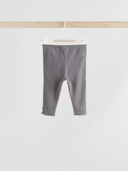 Grey Floral Baby Long Sleeve Top and Leggings with Gilet Set 3 Piece (0mths-2yrs) - Image 12 of 21