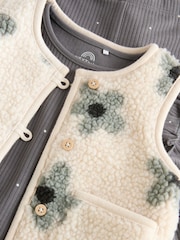 Grey Floral Baby Long Sleeve Top and Leggings with Gilet Set 3 Piece (0mths-2yrs) - Image 14 of 21