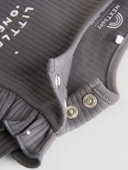 Grey Floral Baby Long Sleeve Top and Leggings with Gilet Set 3 Piece (0mths-2yrs) - Image 20 of 21