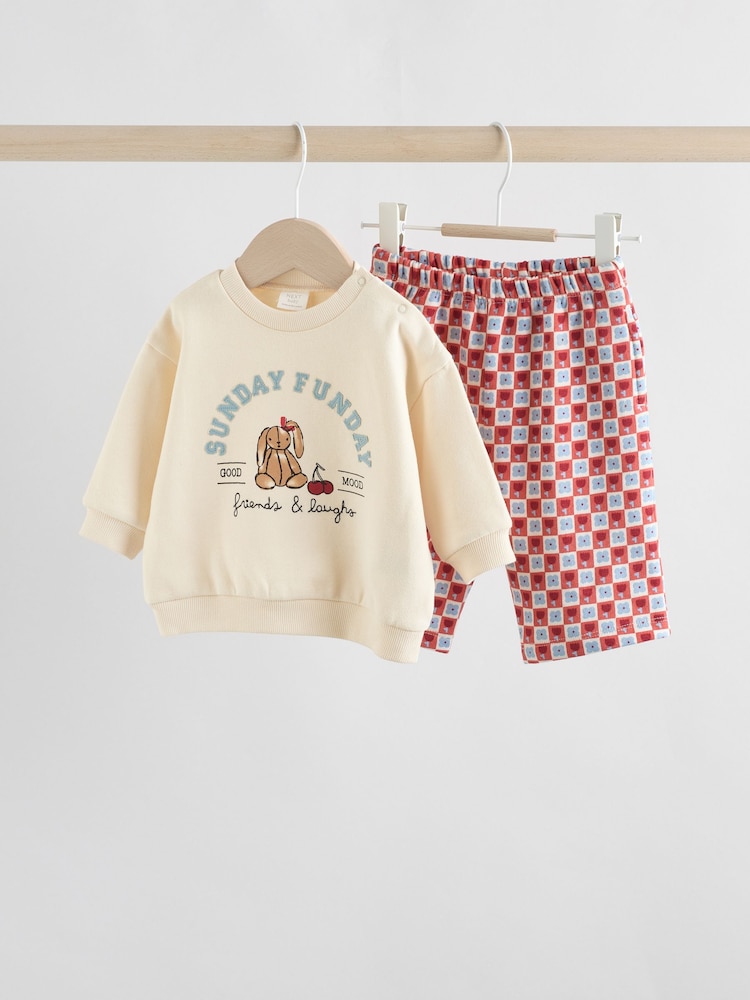 Ecru - Baby Sweatshirt and Trousers Set 2 Piece (0mths-2yrs) - Bild 1 von 12