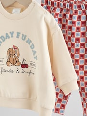 Ecru - Baby Sweatshirt and Trousers Set 2 Piece (0mths-2yrs) - Bild 7 von 12