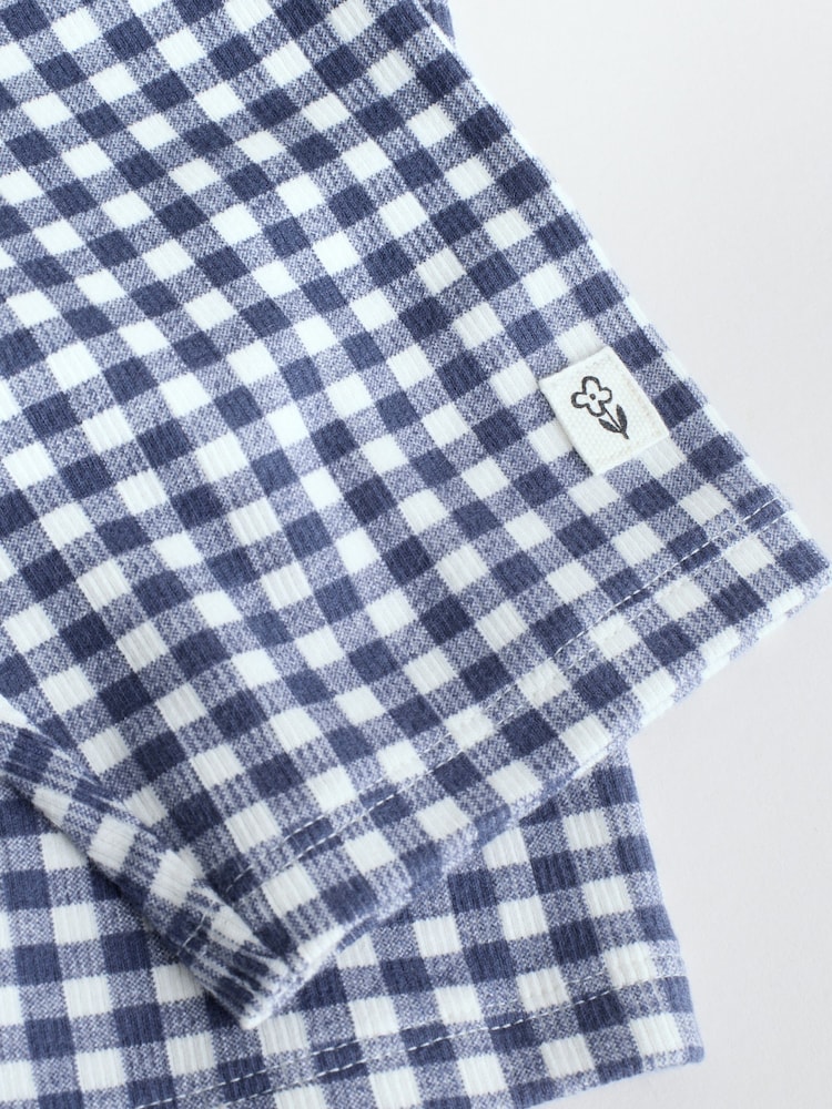 Yellow/Blue Gingham Baby Long Sleeve Top and Leggings Set 2 Piece (0mths-2yrs) - Image 12 of 12