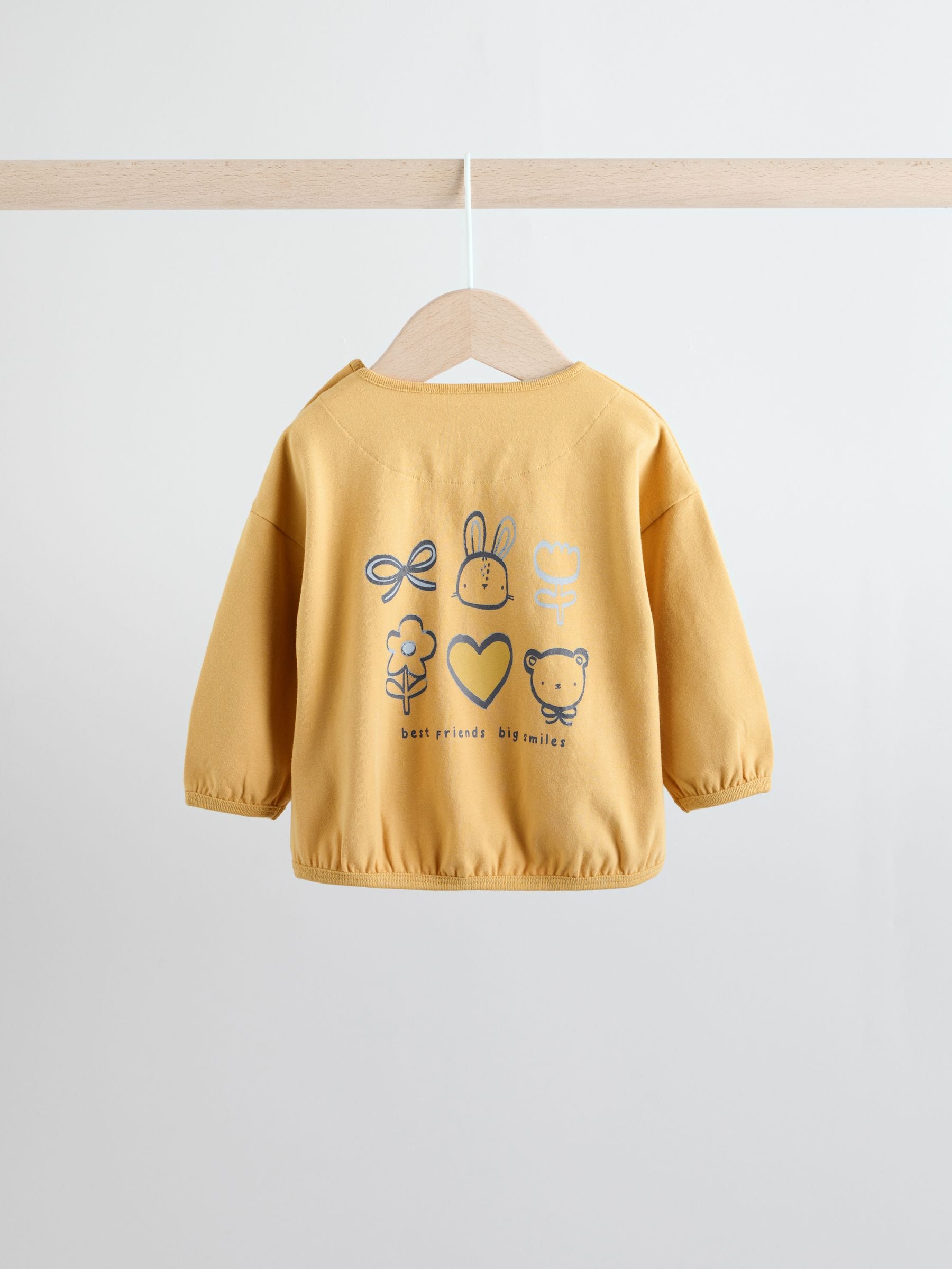 Buy Yellow/Blue Gingham Baby Long Sleeve Top and Leggings Set 2