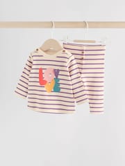 Multi Baby Long Sleeve Top and Leggings Set 2 Piece (0mths-2yrs) - Image 1 of 15