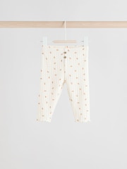 Sage Green/ Cream Ditsy Baby Frill Collar Sweater and Leggings 2 Piece Set (0mths-2yrs) - Image 4 of 12