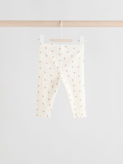 Sage Green/ Cream Ditsy Baby Frill Collar Sweater and Leggings 2 Piece Set (0mths-2yrs) - Image 6 of 12