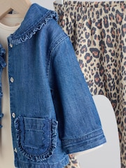 Neutral Animal Baby Denim Jacket, Top and Leggings Set 3 Piece (0mths-2yrs) - Image 13 of 20