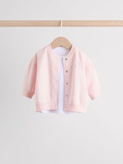 Pink/White Baby Jacket, Top and Leggings Set 3 Piece (0mths-2yrs) - Image 8 of 29