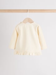 Cream Stripe Bunny - طقم من رداء علوي بكُم طويل وبنطلون ضيِّق للبيبي - صورة 9 من 12