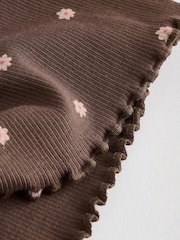 Chocolate Brown Ditsy Baby Top and Leggings 2 Piece Set (0mths-2yrs) - Image 14 of 14