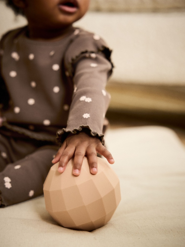 Chocolate Brown Ditsy Baby Top and Leggings 2 Piece Set (0mths-2yrs) - Image 2 of 14