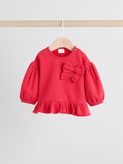 Red/Cream Baby Bow Sweaters and Leggings Set 2 Piece (0mths-2yrs) - Image 3 of 14